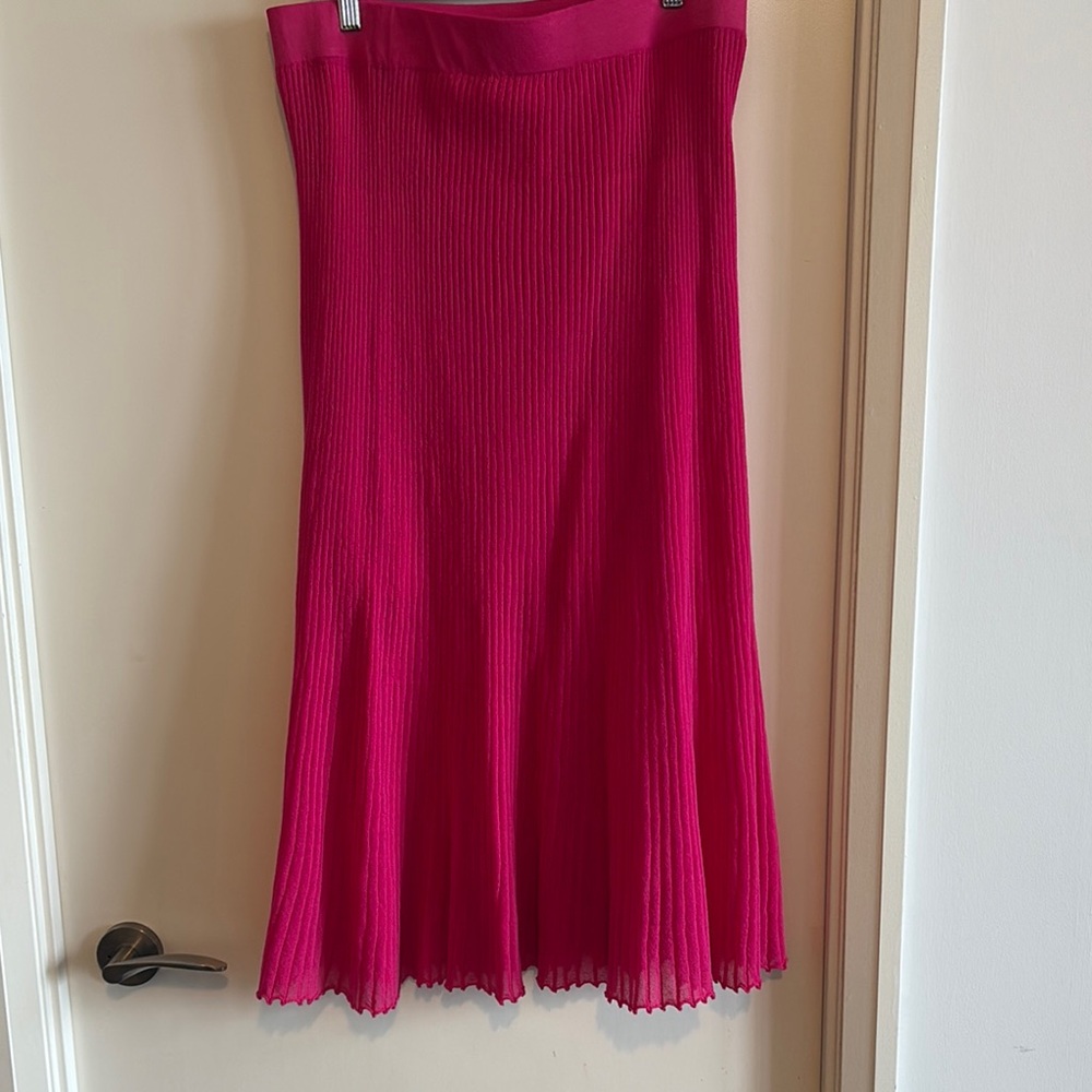 J. Crew Pink Midi A-Line Skirt